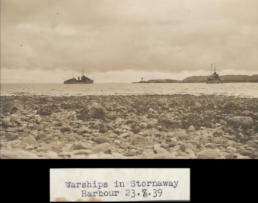Warships in Stornaway Harbour 1939